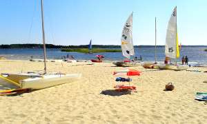 Plage de Parentis l'été